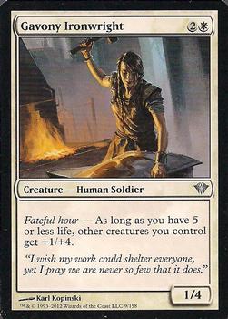 2012 Magic the Gathering Dark Ascension #9 Gavony Ironwright Front