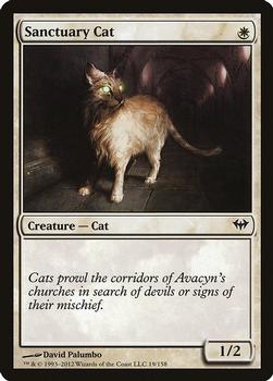 2012 Magic the Gathering Dark Ascension #19 Sanctuary Cat Front