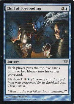 2012 Magic the Gathering Dark Ascension #32 Chill of Foreboding Front