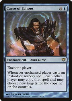 2012 Magic the Gathering Dark Ascension #34 Curse of Echoes Front