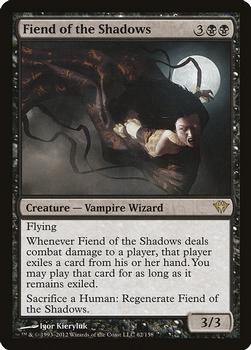 2012 Magic the Gathering Dark Ascension #62 Fiend of the Shadows Front