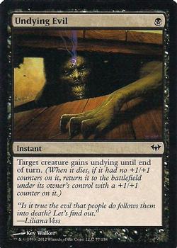2012 Magic the Gathering Dark Ascension #77 Undying Evil Front