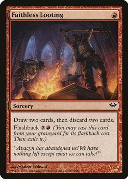 2012 Magic the Gathering Dark Ascension #87 Faithless Looting Front