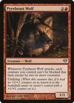 2012 Magic the Gathering Dark Ascension #101 Pyreheart Wolf Front