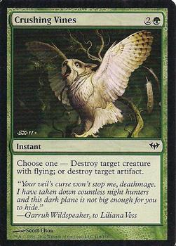 2012 Magic the Gathering Dark Ascension #110 Crushing Vines Front