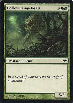 2012 Magic the Gathering Dark Ascension #118 Hollowhenge Beast Front