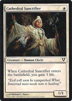 2012 Magic the Gathering Avacyn Restored #11 Cathedral Sanctifier Front