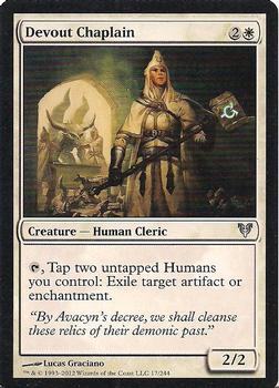 2012 Magic the Gathering Avacyn Restored #17 Devout Chaplain Front