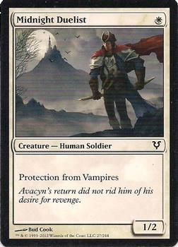 2012 Magic the Gathering Avacyn Restored #27 Midnight Duelist Front
