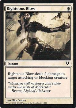 2012 Magic the Gathering Avacyn Restored #34 Righteous Blow Front