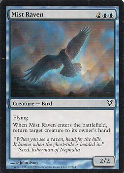 2012 Magic the Gathering Avacyn Restored #67 Mist Raven Front