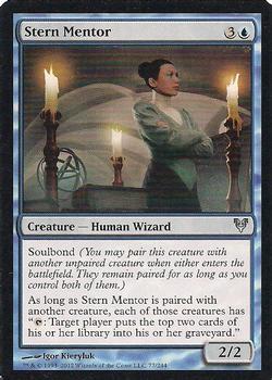 2012 Magic the Gathering Avacyn Restored #77 Stern Mentor Front