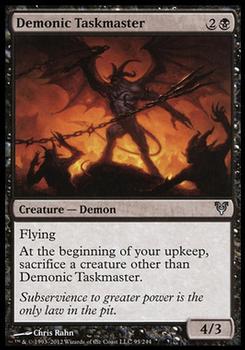 2012 Magic the Gathering Avacyn Restored #95 Demonic Taskmaster Front