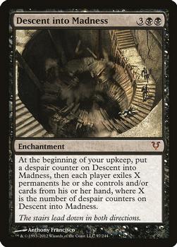 2012 Magic the Gathering Avacyn Restored #97 Descent into Madness Front