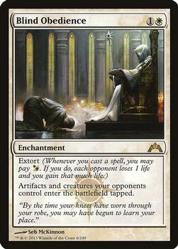 2013 Magic the Gathering Gatecrash #6 Blind Obedience Front