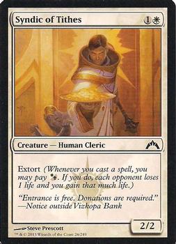 2013 Magic the Gathering Gatecrash #26 Syndic of Tithes Front