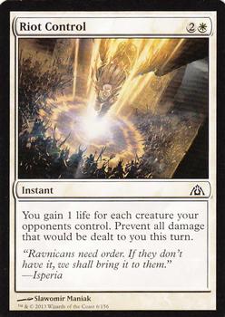 2013 Magic the Gathering Dragon's Maze #6 Riot Control Front