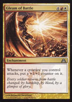 2013 Magic the Gathering Dragon's Maze #73 Gleam of Battle Front