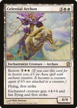 2013 Magic the Gathering Theros #3 Celestial Archon Front