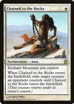 2013 Magic the Gathering Theros #4 Chained to the Rocks Front