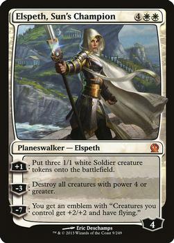 2013 Magic the Gathering Theros #9 Elspeth, Sun's Champion Front