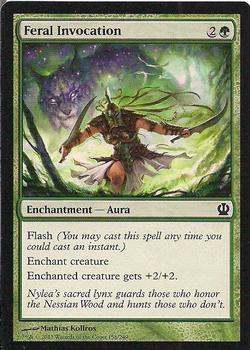 2013 Magic the Gathering Theros #158 Feral Invocation Front