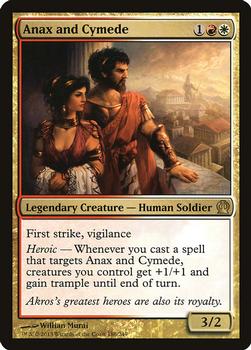 2013 Magic the Gathering Theros #186 Anax and Cymede Front