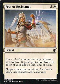2014 Magic the Gathering Khans of Tarkir #10 Feat of Resistance Front