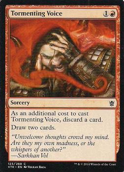 2014 Magic the Gathering Khans of Tarkir #123 Tormenting Voice Front