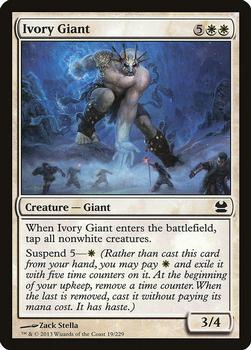 2013 Magic the Gathering Modern Masters #19 Ivory Giant Front