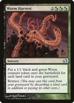 2013 Magic the Gathering Modern Masters #195 Worm Harvest Front