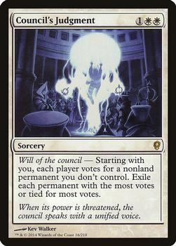 2014 Magic the Gathering Conspiracy #16 Council's Judgment Front