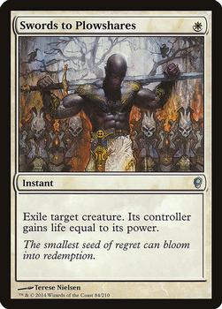 2014 Magic the Gathering Conspiracy #84 Swords to Plowshares Front