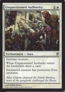 2014 Magic the Gathering Conspiracy #85 Unquestioned Authority Front