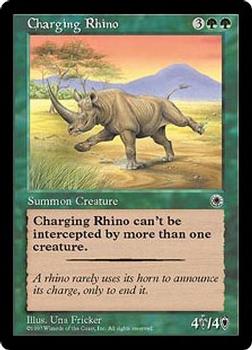1997 Magic the Gathering Portal #NNO Charging Rhino Front