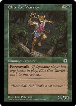 1997 Magic the Gathering Portal #NNO Elite Cat Warrior Front