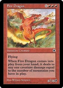 1997 Magic the Gathering Portal #NNO Fire Dragon Front