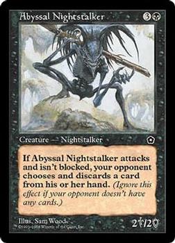 1998 Magic the Gathering Portal Second Age #NNO Abyssal Nightstalker Front