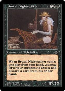 1998 Magic the Gathering Portal Second Age #NNO Brutal Nightstalker Front