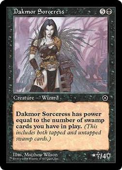 1998 Magic the Gathering Portal Second Age #NNO Dakmor Sorceress Front