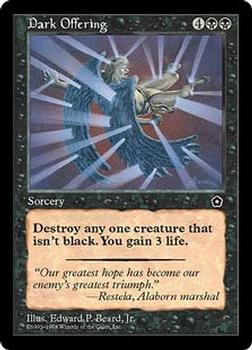 1998 Magic the Gathering Portal Second Age #NNO Dark Offering Front