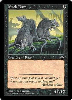1998 Magic the Gathering Portal Second Age #NNO Muck Rats Front