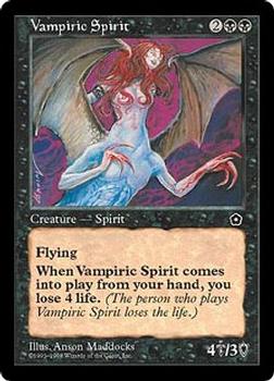 1998 Magic the Gathering Portal Second Age #NNO Vampiric Spirit Front