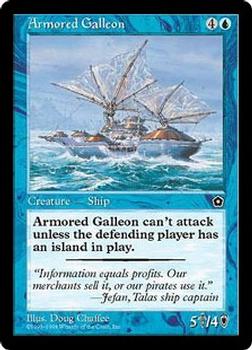 1998 Magic the Gathering Portal Second Age #NNO Armored Galleon Front