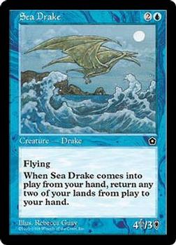 1998 Magic the Gathering Portal Second Age #NNO Sea Drake Front
