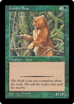 1998 Magic the Gathering Portal Second Age #NNO Golden Bear Front