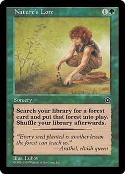 1998 Magic the Gathering Portal Second Age #NNO Nature's Lore Front