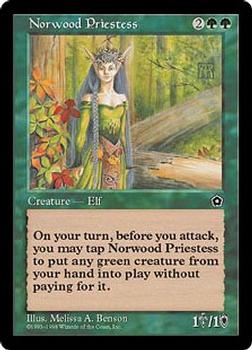 1998 Magic the Gathering Portal Second Age #NNO Norwood Priestess Front