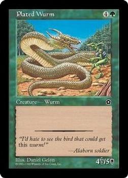 1998 Magic the Gathering Portal Second Age #NNO Plated Wurm Front