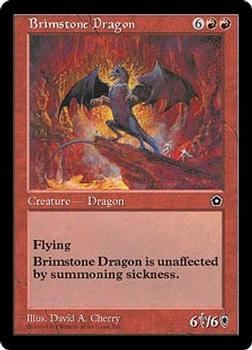 1998 Magic the Gathering Portal Second Age #NNO Brimstone Dragon Front
